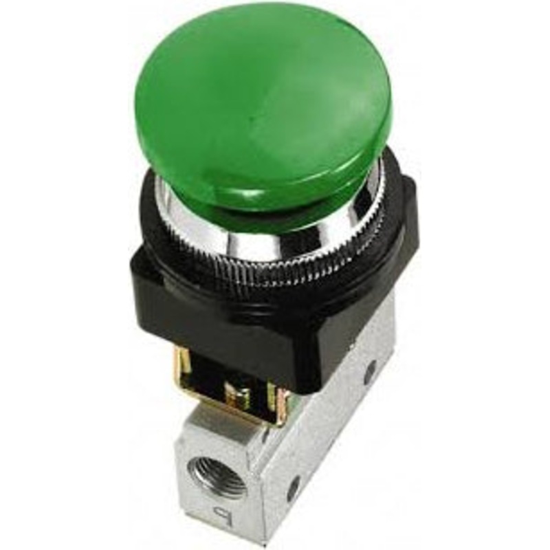 M291HS-17 1/8 3 WAY PUSH BTTN, GRN | ARO (Ingersoll-Rand)