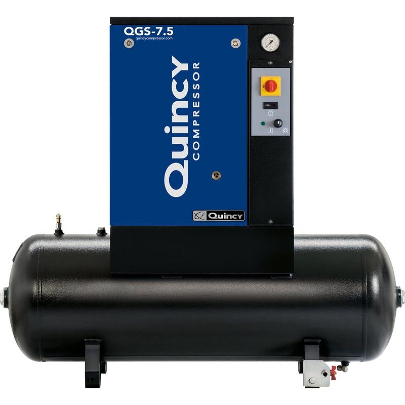 Quincy 7.5-HP Screw Compressor w. Tank (230 Volt 1-Phase)