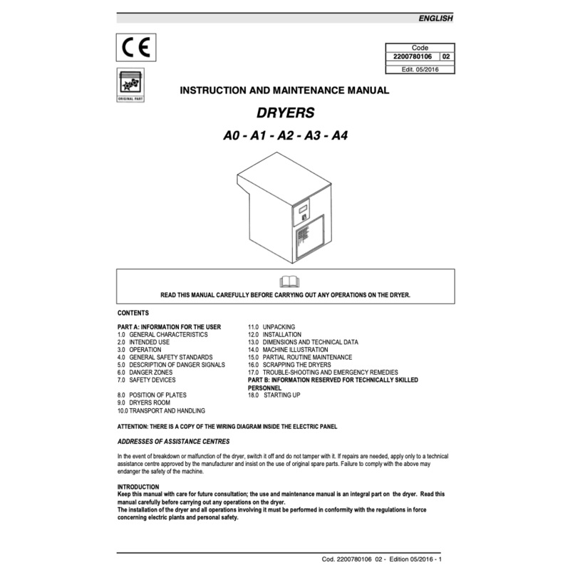 Abac Dry Compressed Air Dryer User & Service Manual