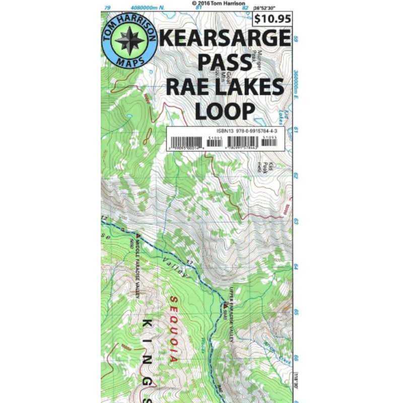 Kearsarge Pass-Rae Lakes Loop Map