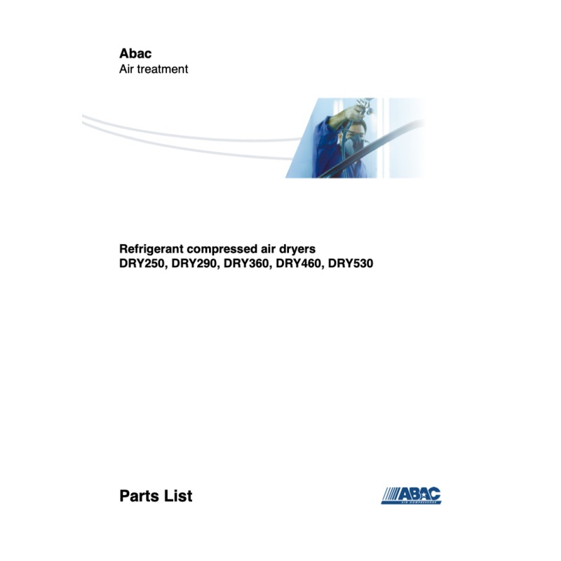 ABAC Dry 250,290,360,460 & 530 Parts Manual From 2021