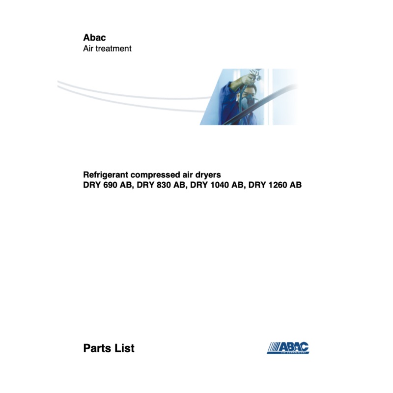 ABAC Dry 690, 830, 1040 & 1260 Parts Manual From 2022