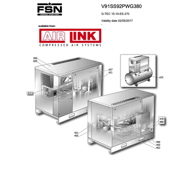 Power System G-TEC 15-10-ES 270 Parts Manual From 2017