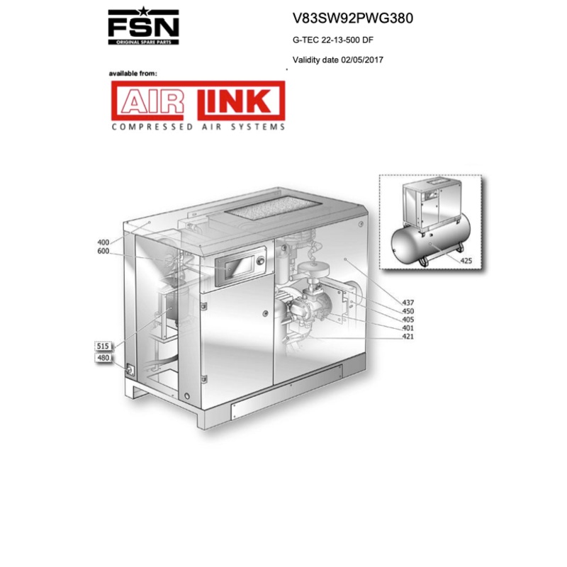 Power System G-TEC 22-13-500 DF Parts Manual From 2017