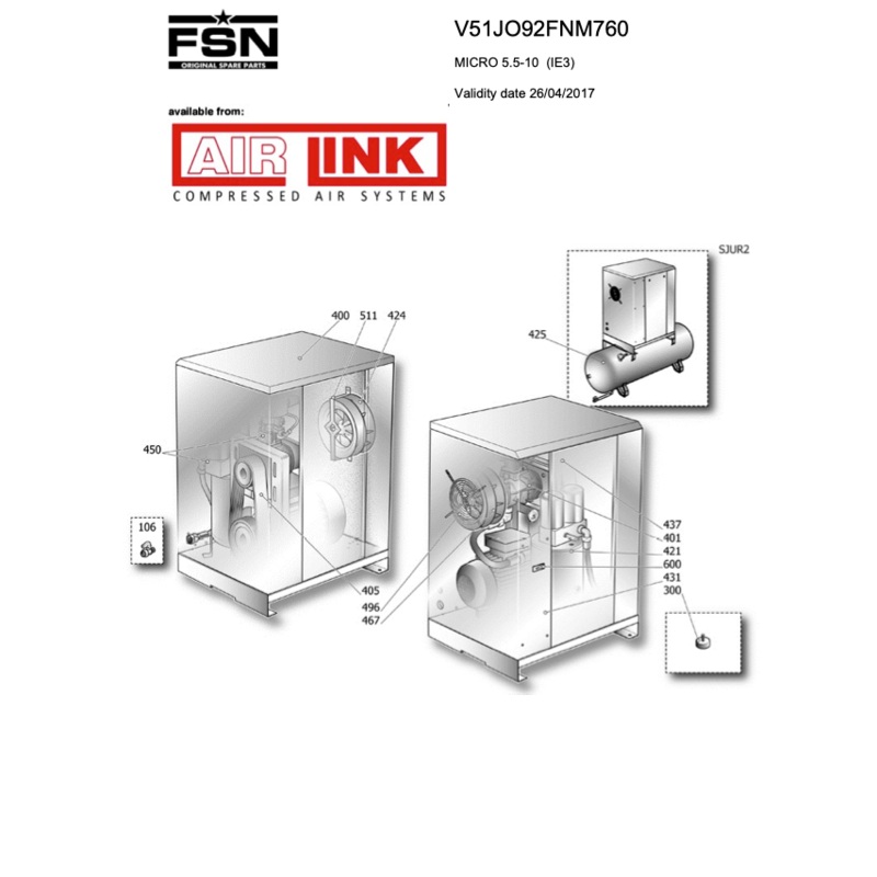 Fini/FSN MICRO 5.5-10 (IE3) UK Parts Manual From 2017