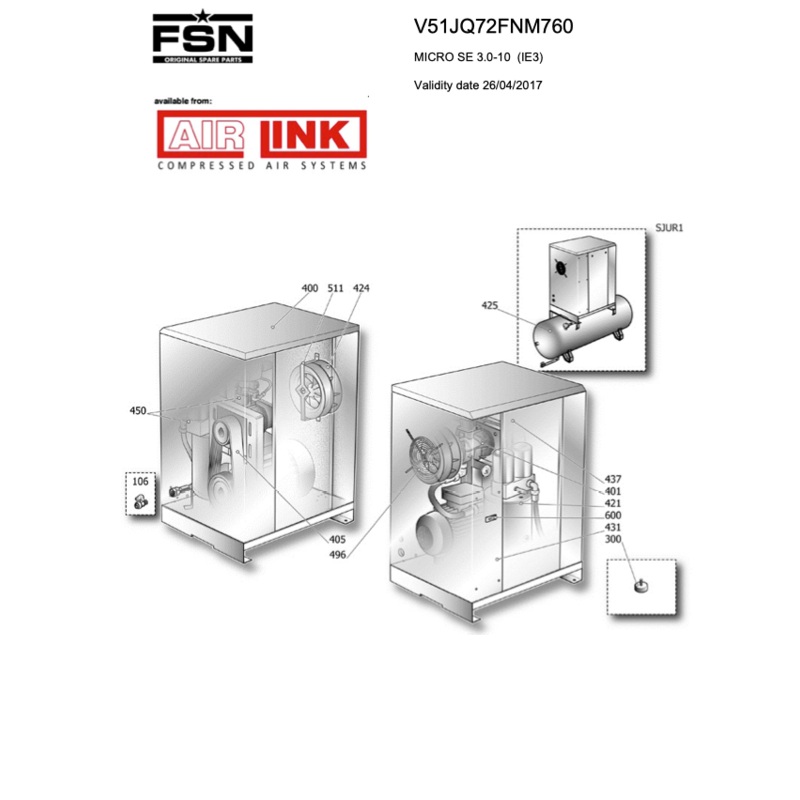 Fini/FSN MICRO SE 3.0-10 (IE3) Parts Manual From 2017