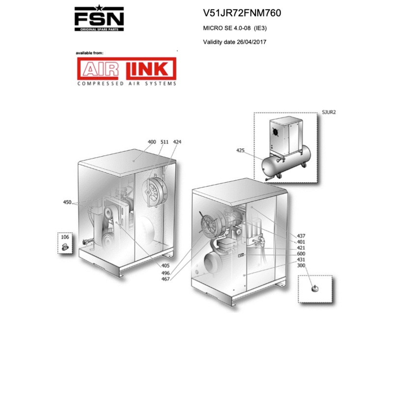 Fini/FSN MICRO SE 4.0-08 (IE3) Parts Manual From 2017