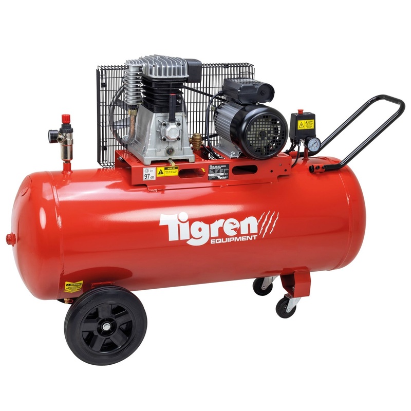 TIGREN 150ltr 3hp Belt-Driven Compressor – 04391