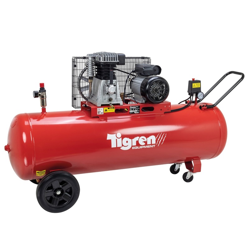 TIGREN 200ltr 3hp Belt-Driven Compressor – 04394