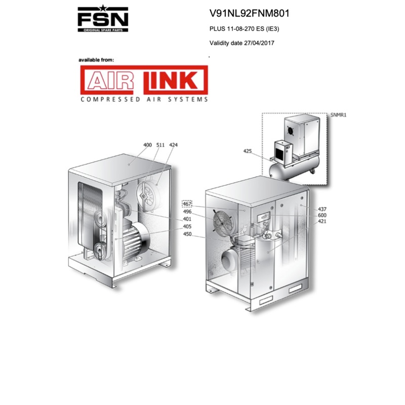 Fini / FSN PLUS 11-08-270 ES (IE3) Parts Manual From 2017