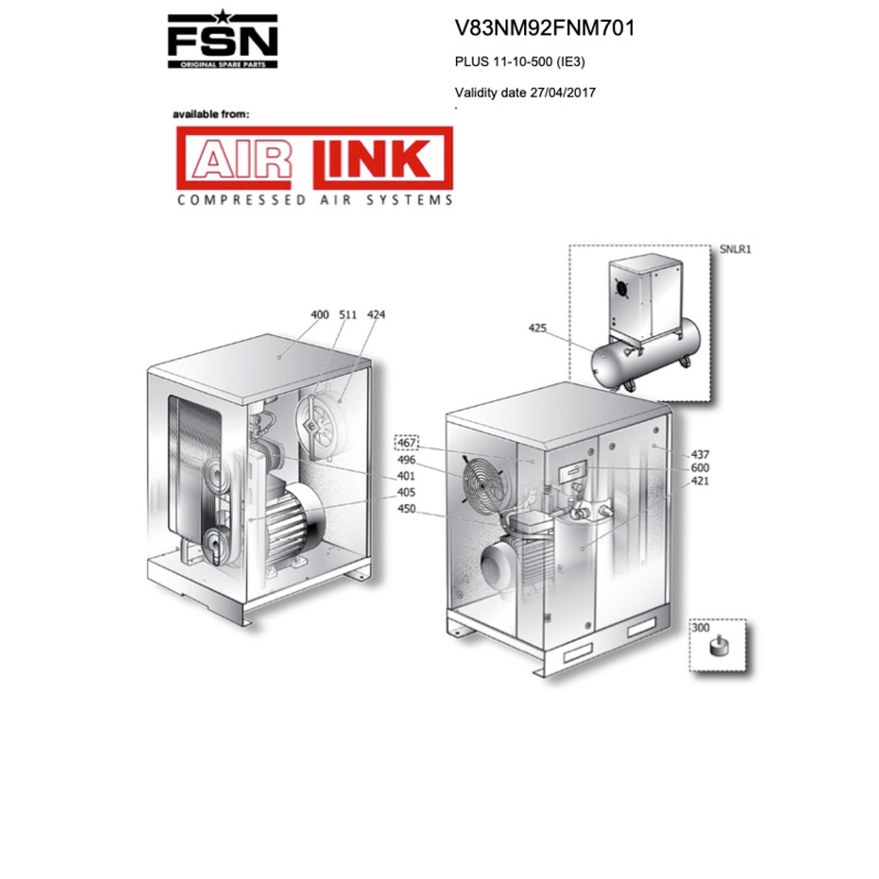 Fini / FSN PLUS 11-10-500 (IE3) Parts Manual From 2017