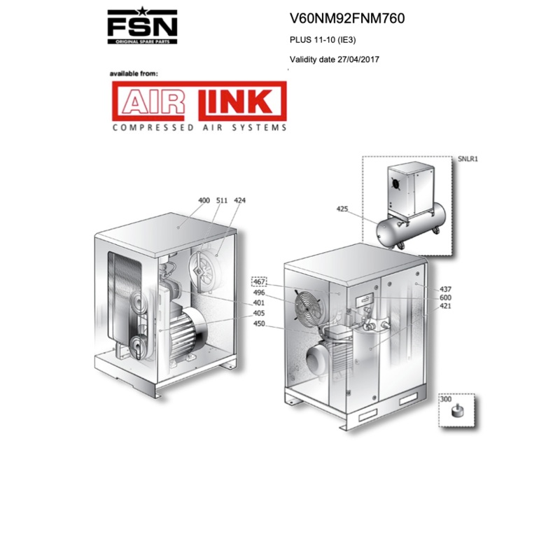 Fini / FSN PLUS 11-10 (IE3) Parts Manual From 2017
