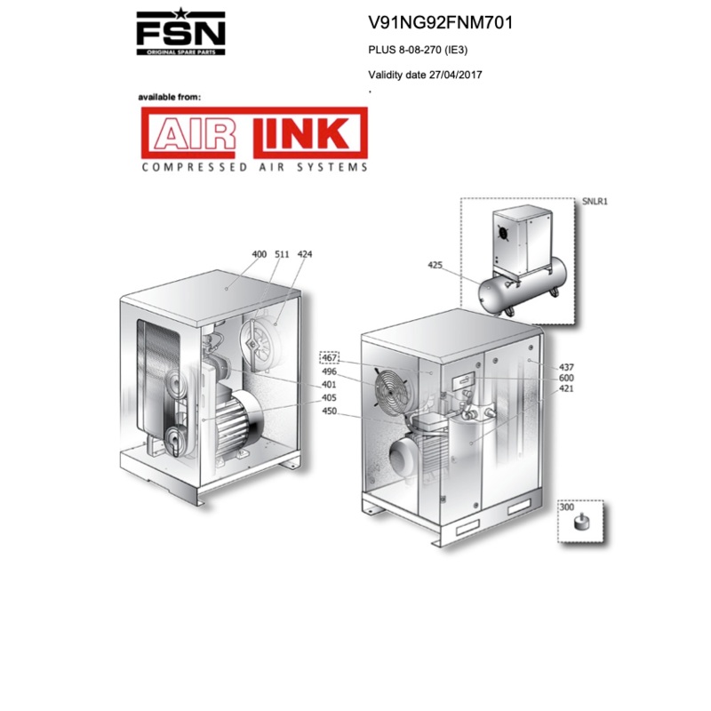 Fini / FSN PLUS 8-08-270 (IE3) Parts Manual From 2017