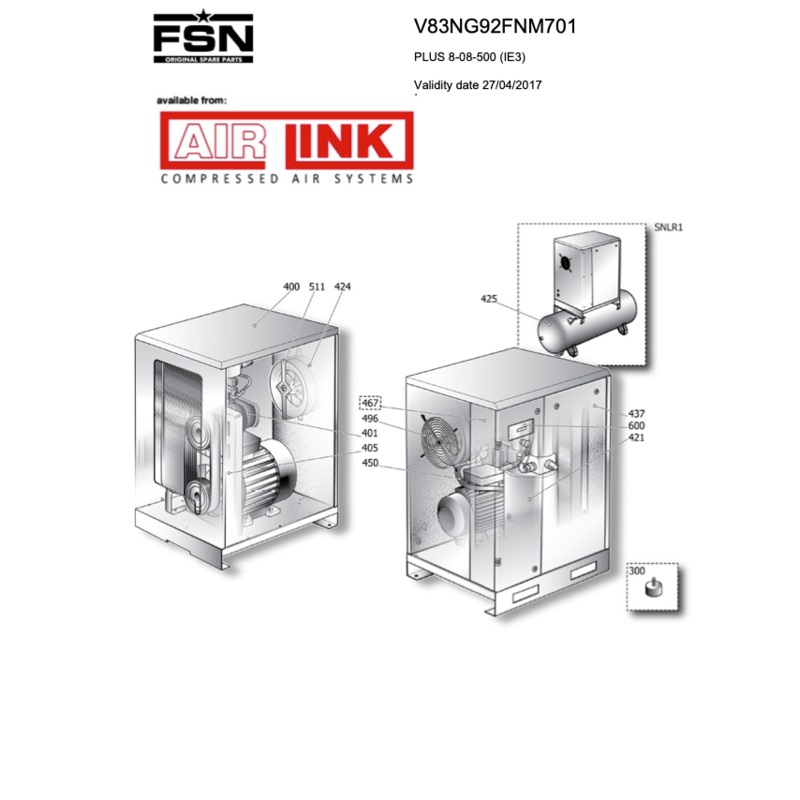 Fini / FSN PLUS 8-08-500 (IE3) Parts Manual From 2017