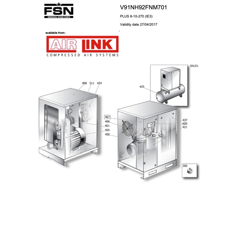 Fini / FSN PLUS 8-10-270 (IE3) Parts Manual From 2017