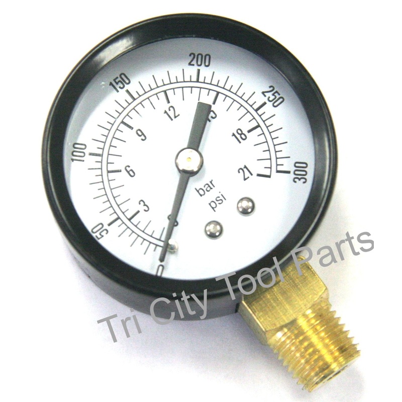 032-0025 Gauge Air Compressor 2 300 PSI X 1/4 NPT Gauge Coleman Powermate