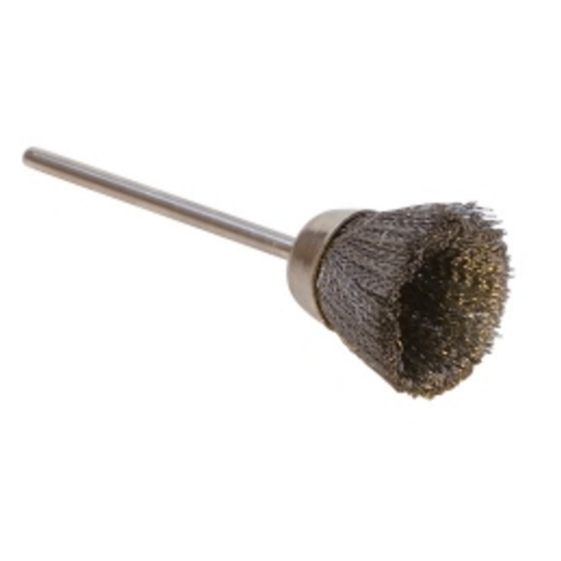 1/2 CUP BRUSH, STEEL CRIMPED, 3/32 MANDREL