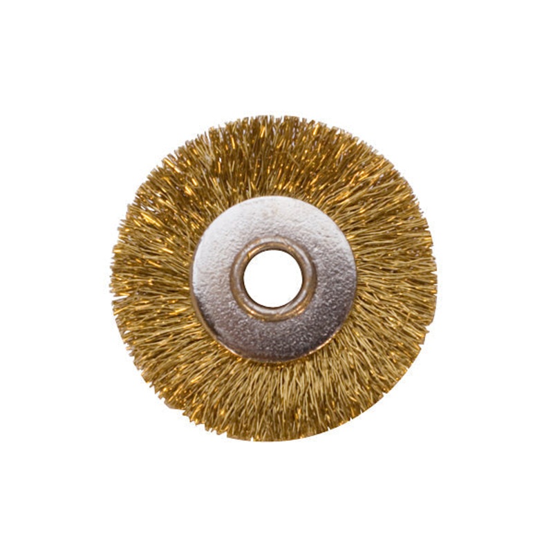 1 INCH UNMOUNTED BRUSH, BRASS CRIMPED, 1/8 HOLE