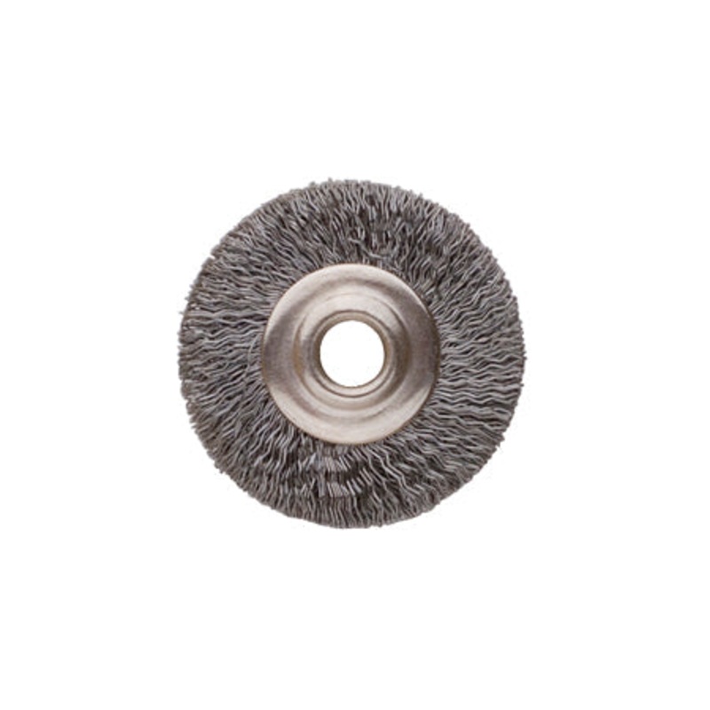 1 INCH UNMOUNTED BRUSH, STEEL CRIMPED, 1/8 HOLE