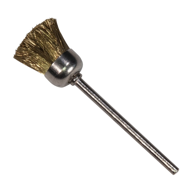 1/2 CUP BRUSH, BRASS STRAIGHT, 3/32 MANDREL