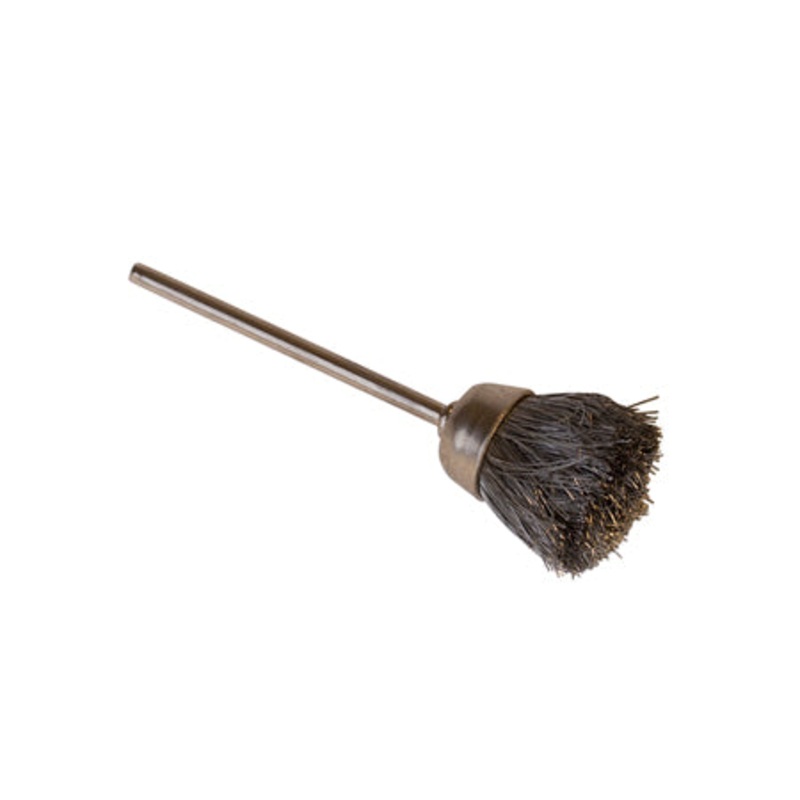1/2 CUP BRUSH, STEEL STRAIGHT, 3/32 MANDREL