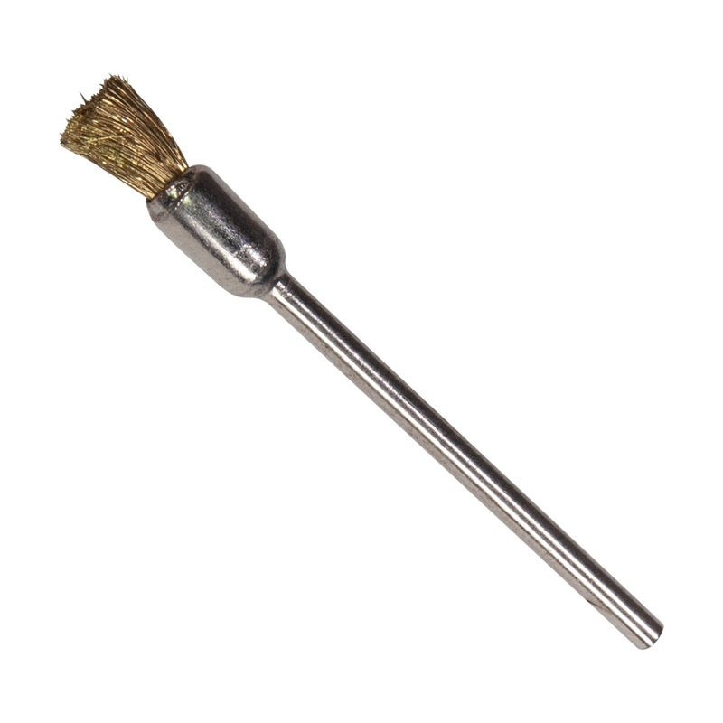 1/4 END BRUSH, BRASS STRAIGHT, 3/32 MANDREL