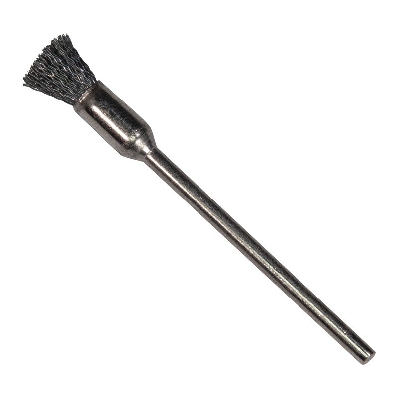 1/4 END STEEL BRUSH CRIMPED, 3/32 MANDREL