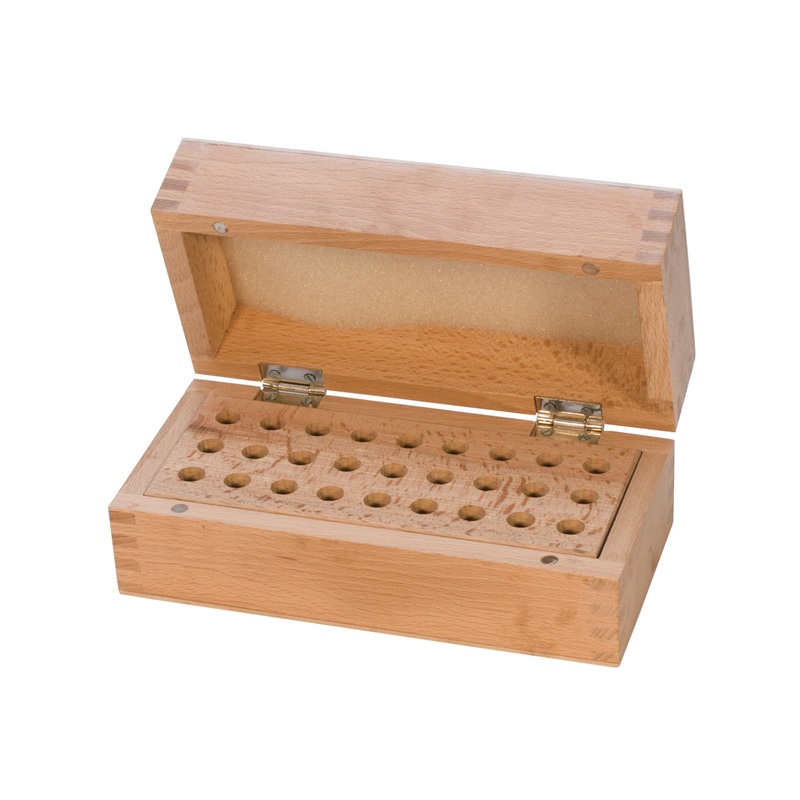 Wooden Stamp Storage Box Organizer with 27 Holes