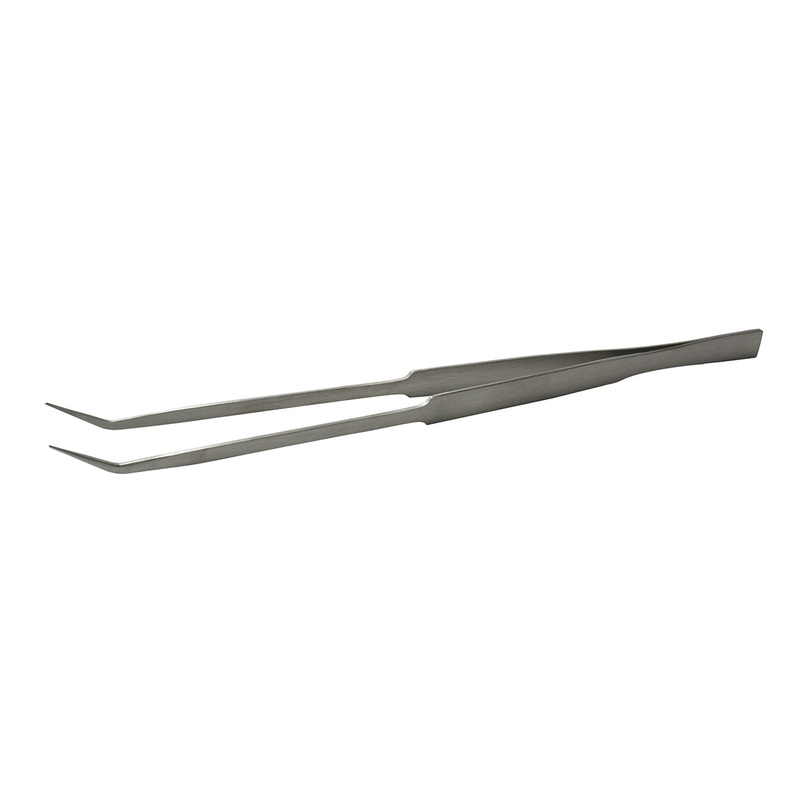 10 Curved Nose Fine Point Tipped Tweezers