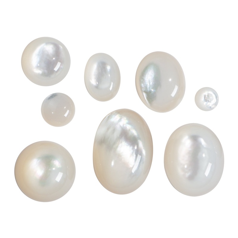 10 MM Mother Of Pearl Round Cabochon – Per Piece