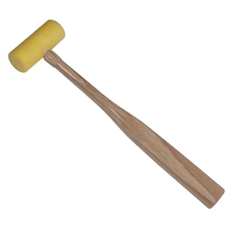 1 Yellow Nylon Hammer With Oval Handle