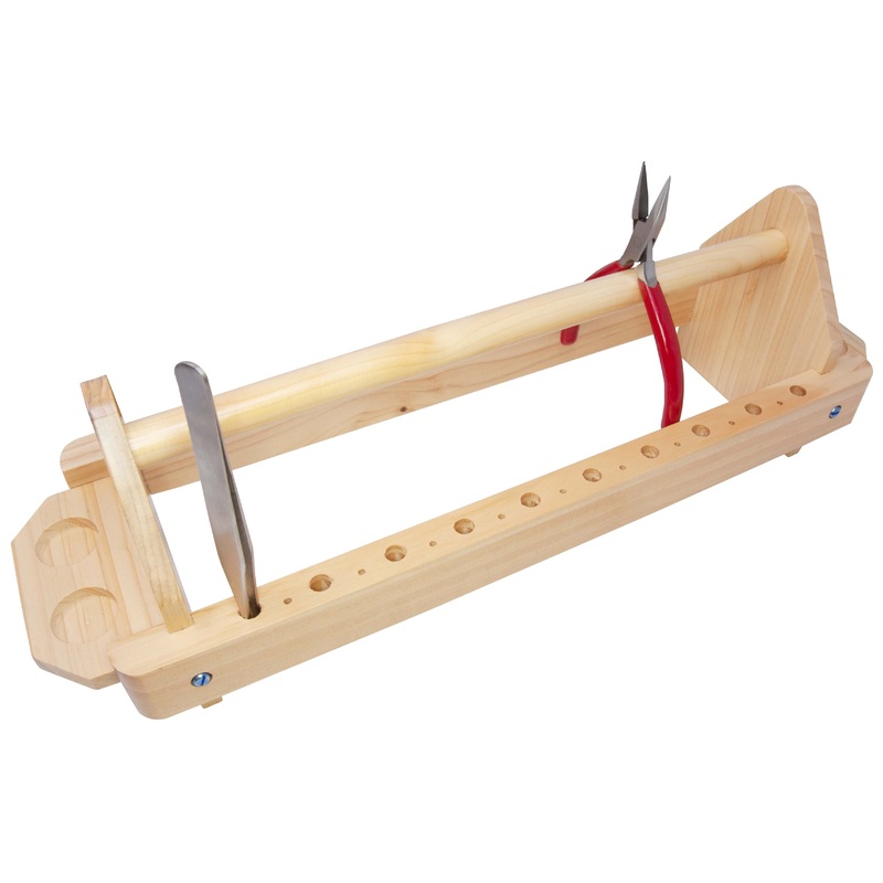 Wooden Plier And Tweezers Stand Tool Rack For Jewelers – Holds 12 Pliers