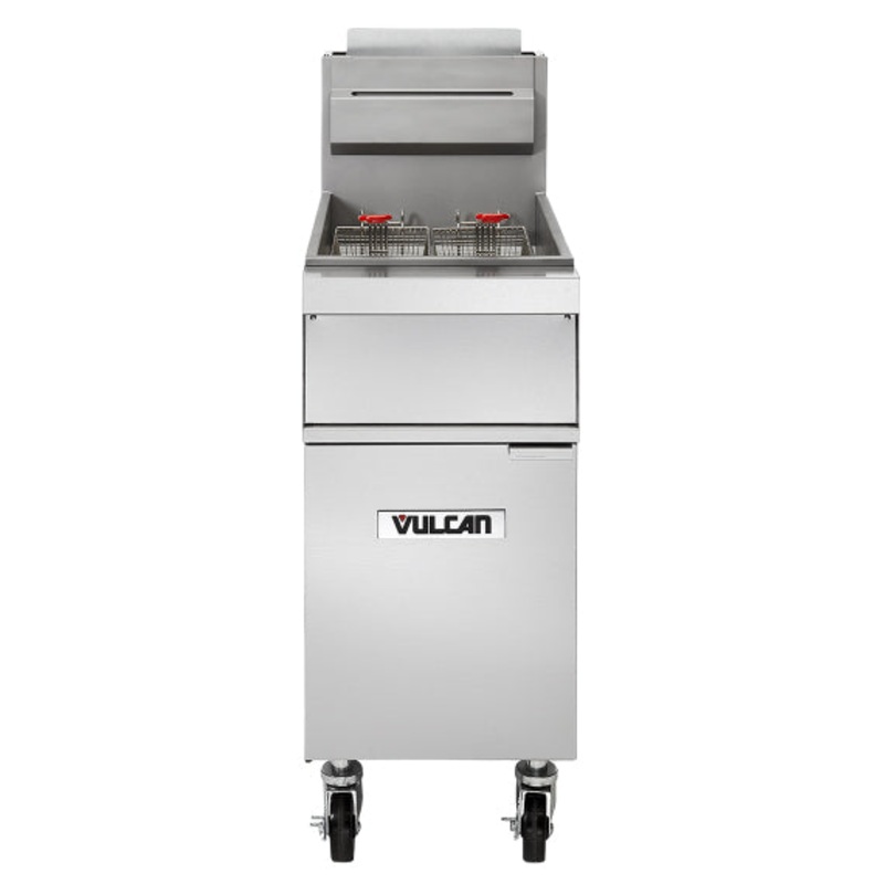 (SHOWROOM MODEL) Vulcan 1GR45M 45 Lb. Natural Floor Fryer – 120,000 BTU