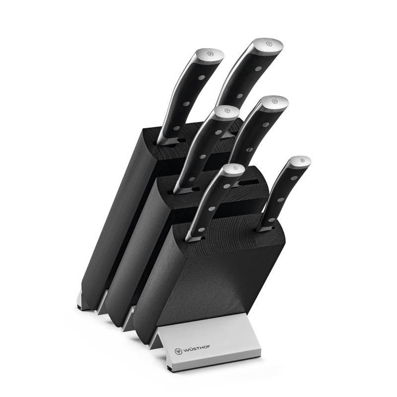Wusthof Classic Ikon 7-Piece Black Knife Block Set – 1090370601