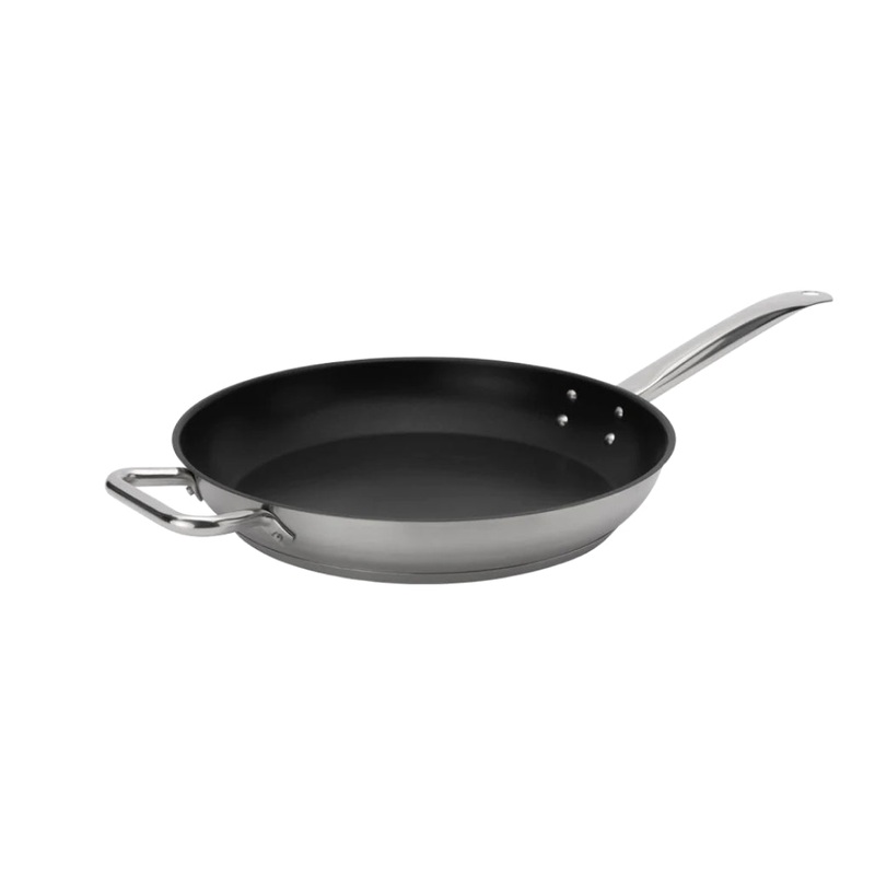 Browne 12.5 Elements Stainless Steel Non Stick Excalibur Fry Pan with Helper Handle – 5734062