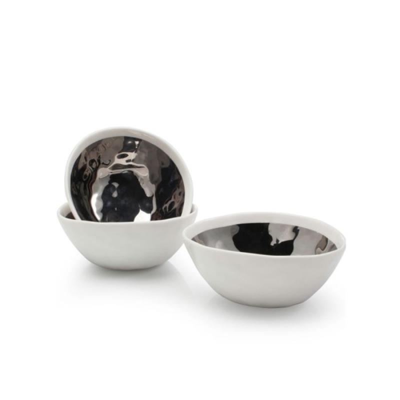 Savoir Faire 3271020SV 3-Piece Condiment Bowls Set