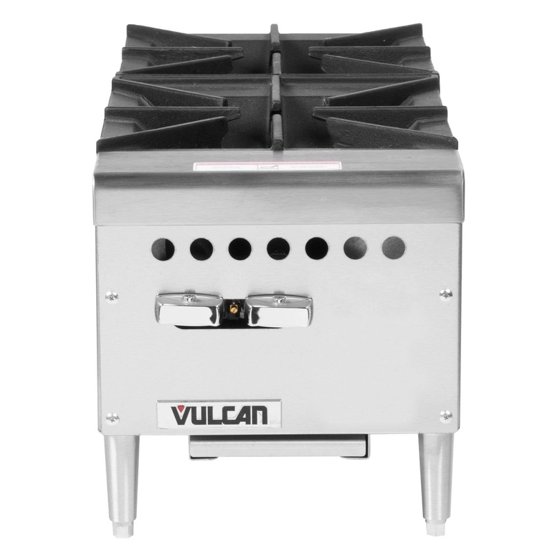 (USED) Vulcan VCRH12 Restaurant Series Liquid Propane 12 Countertop 2-Burner Hot Plate – 50,000 BTU
