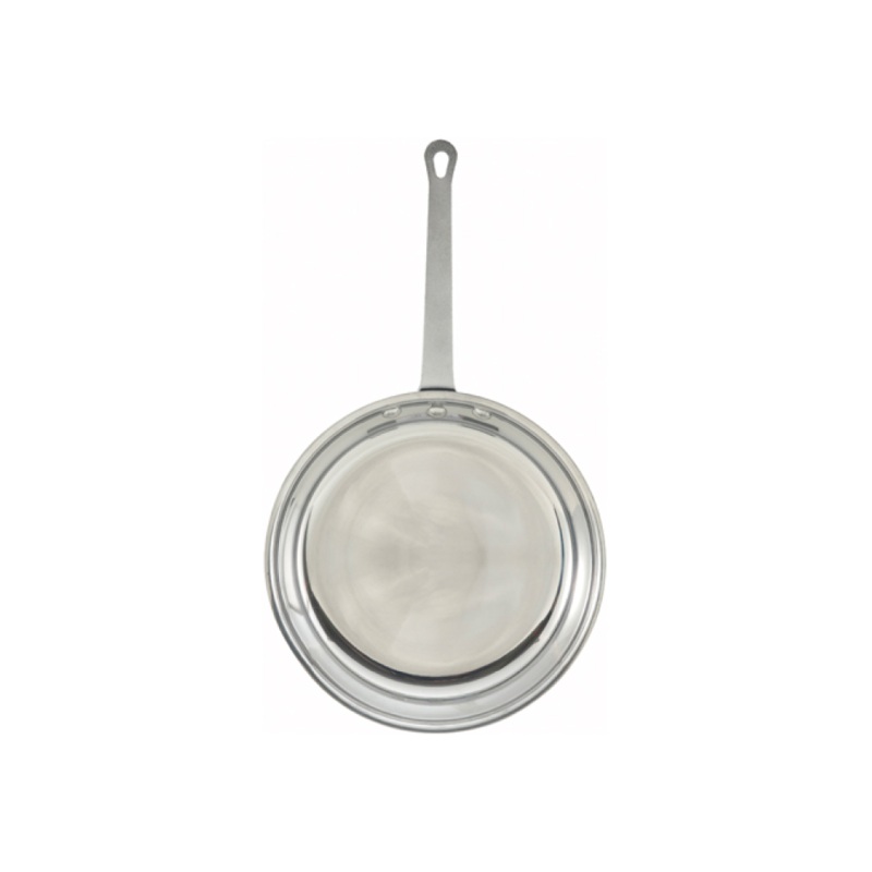 Winco 12 Majestic Mirror Finish Aluminum Fry Pan – AFP-12