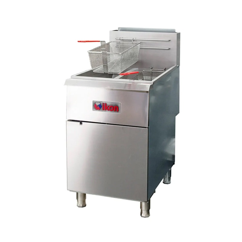 Ikon IGF-40/40 72 – 78 Lb. Gas Floor Fryer – 120,000 BTU