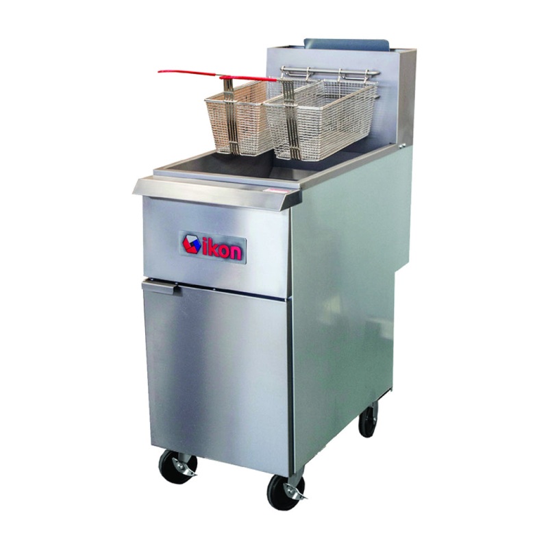 Ikon IGF40 40 Lb. Gas Floor Fryer – 120,000 BTU