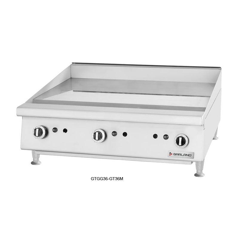 (USED) Garland GTGG48-GT48M 48 Natural Gas Griddle with Chrome Finish and Thermostatic Control – 112,000 BTU