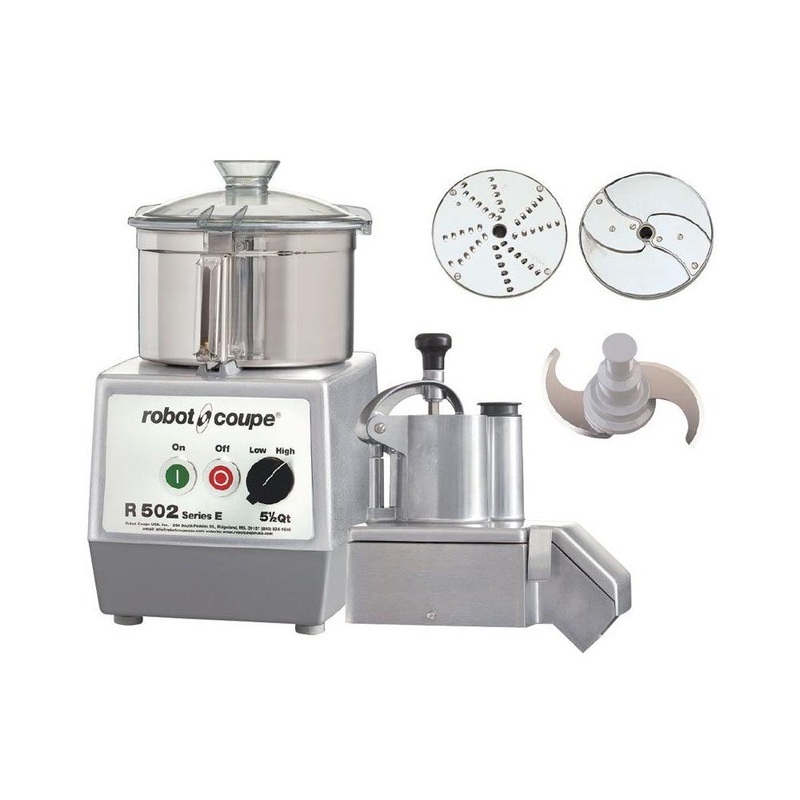 (USED) Robot Coupe R502 6 Qt. Stainless Steel 2-Speed Combination Processor – 1.2 Hp / 208-240V