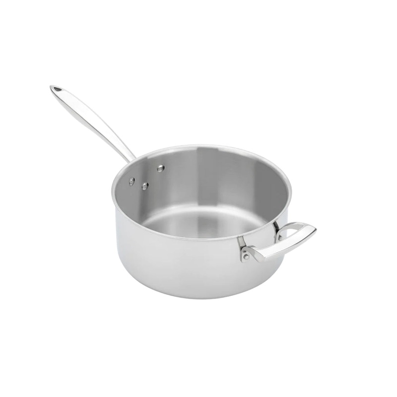 Browne 5 Qt. Thermalloy Tri-Ply Sauce Pan with Helper Handle – 5724205