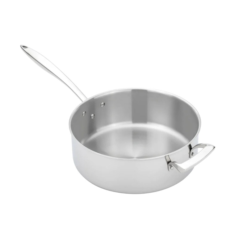 Browne 6 Qt. Thermalloy Tri-Ply Sauce Pan with Helper Handle – 5724206