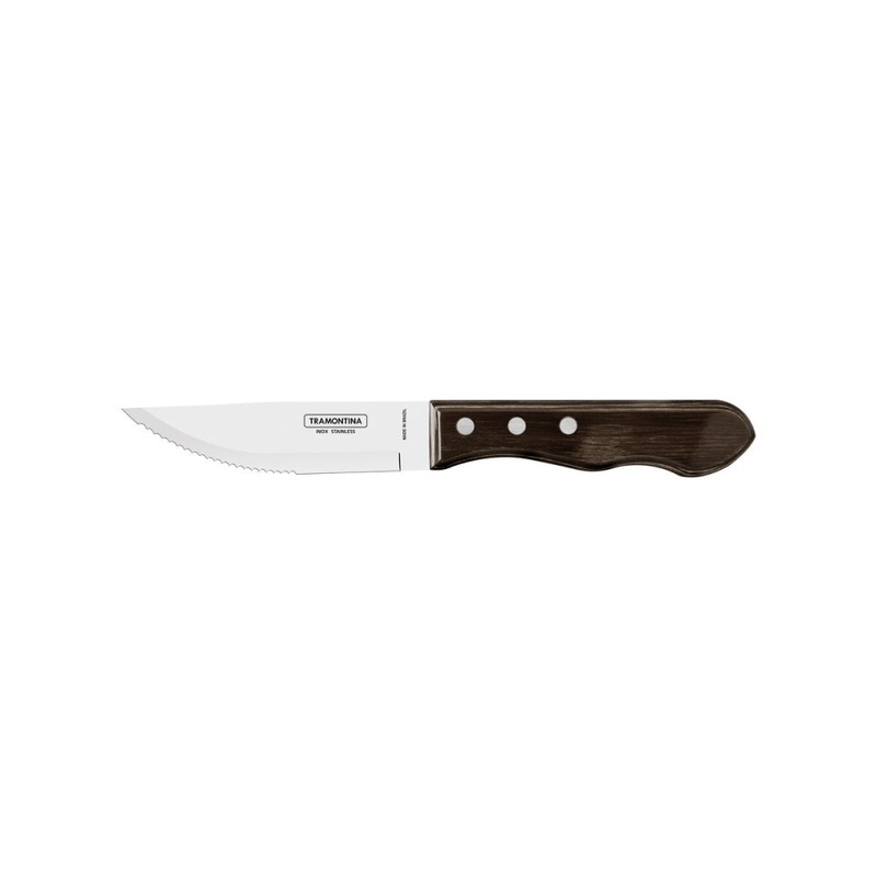 Tramontina 9.9 Pointed Tip Steak Knife with Polywood Handle – 12/Case – 21116095B