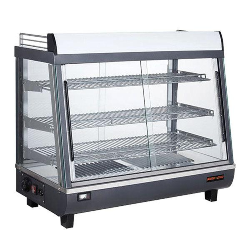 New Air NDC-013-SV 28 Self-Serve Glass Countertop Heated Display Case – 115V/1100W