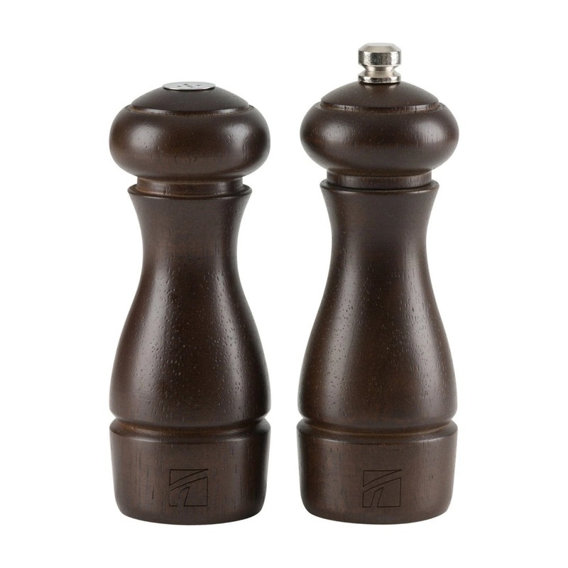 Trudeau 0538067 6 Maya Salt & Pepper Shaker Set – Darkwood