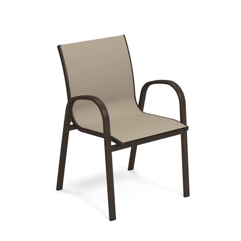 emu Holly Arm Chair-Bronze/Hazel Sling & White/White Sling