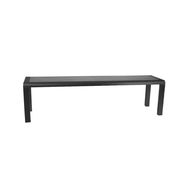 emu Sid Bench-Black/Grey & Iron/Walnut & Brushed Aluminum/Oak & Brushed Aluminum/Wenge