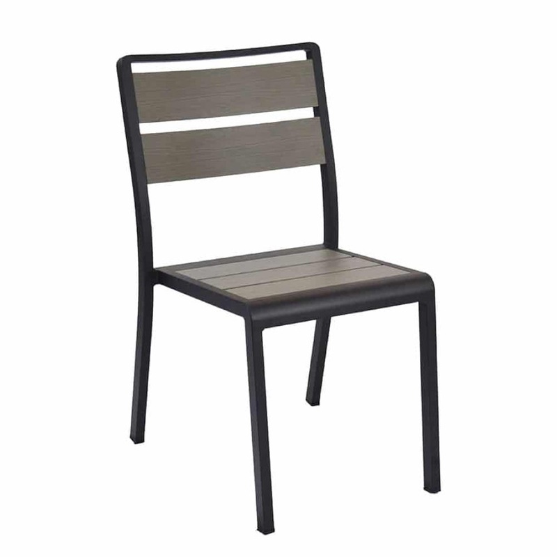 emu Sid Side Chair-Black/Grey & Iron/Walnut & Brushed Aluminum/Oak & Brushed Aluminum/Wenge